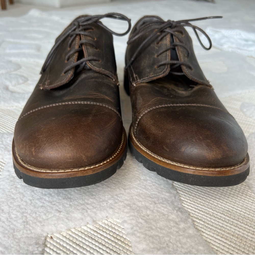 Rockport Trutech Brown Leather Cap Toe Oxford Casual Lace Shoes Mens Size 10.5 M - Picture 10 of 16